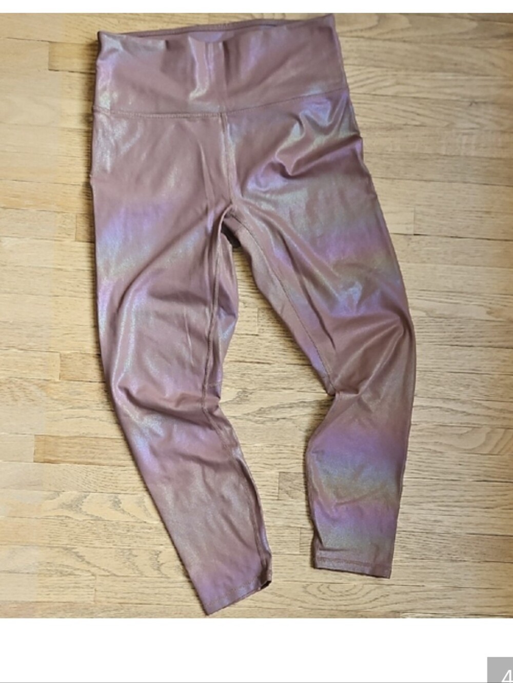Electric Yoga Workout Leggings Nude Iridescent Small/ Medium